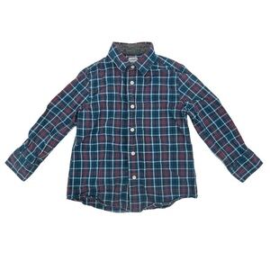 J. Crew crewcuts Plaid Button Up Long Sleeve Pointed Collar Shirt Size 4/5 Boys